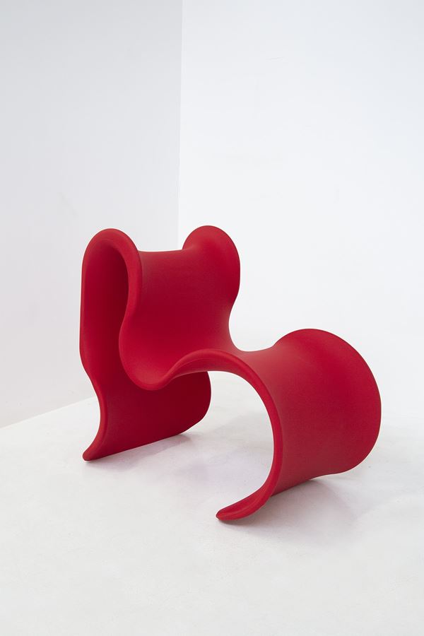 Gianni Pareschi - Fiocco red armchair for Busnelli