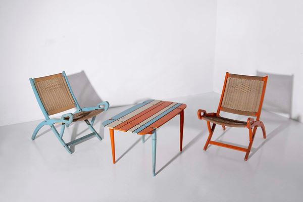 Gio Ponti - Reguitti, Poltrone Ninfea con tavolino