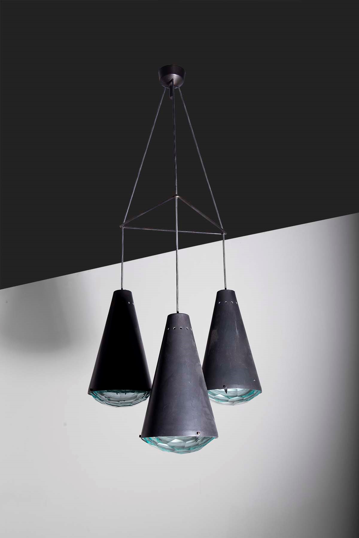 Max Ingrand : Lampadario mod 2126 Fontana Arte  - Asta Top Design - LTWID Auction House