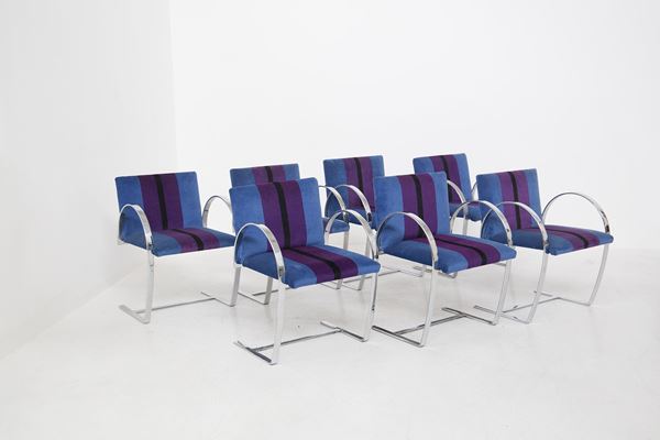 Ludwig Mies Van der Rohe - Van Der Rohe Six chairs, 1970s