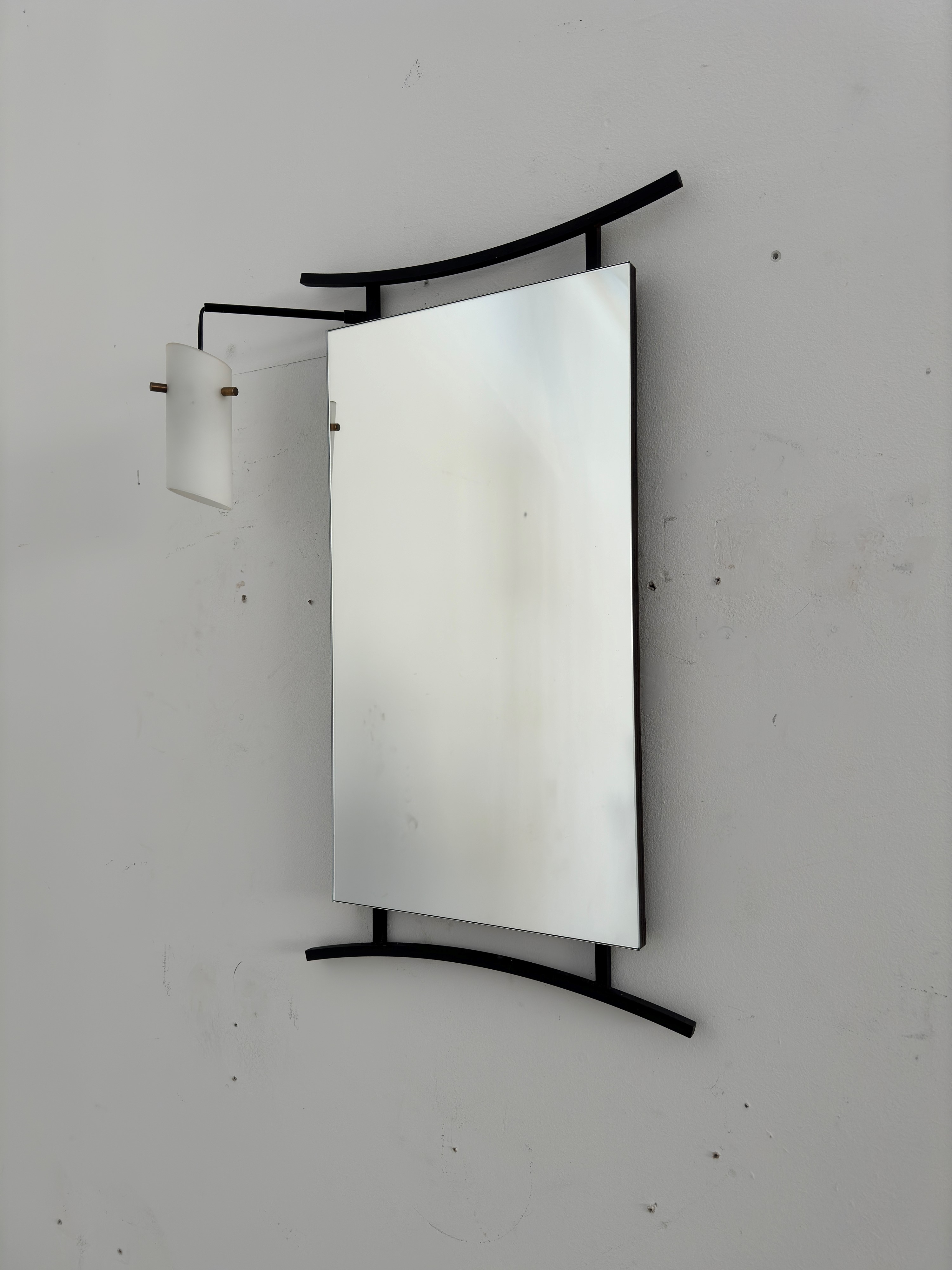 Santambrogio De Berti : Mirror with lamp (attr.)  - Auction Summer Bid Chance - LTWID Auction House