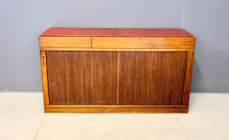 Angelo Mangiarotti (attr.) Walnut Sideboard