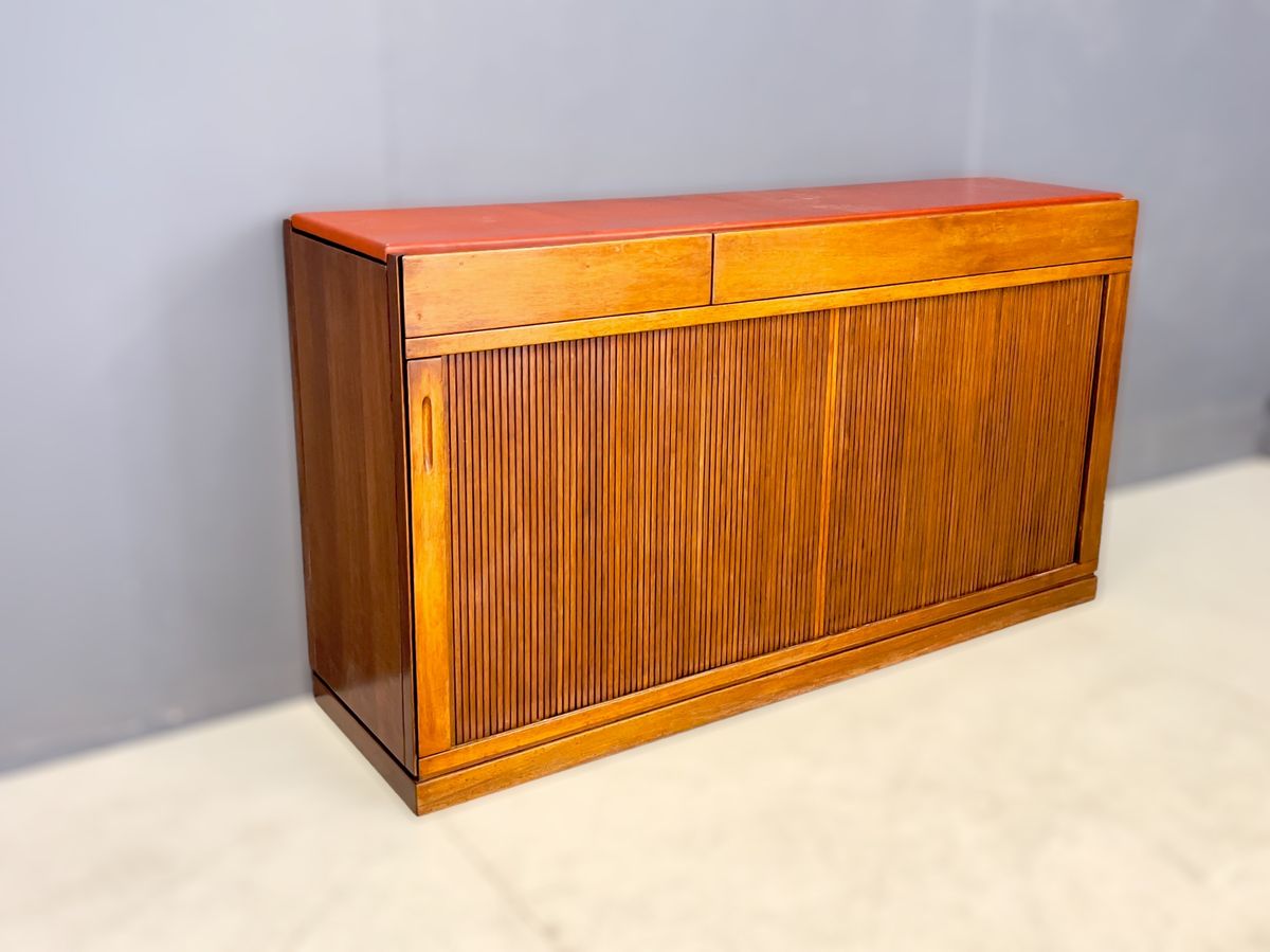 Angelo Mangiarotti (attr.) Walnut Sideboard