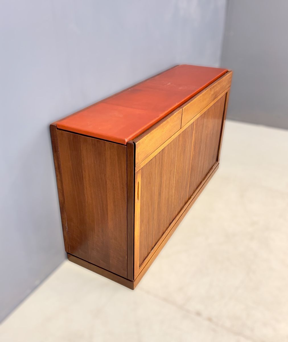 Angelo Mangiarotti (attr.) Walnut Sideboard