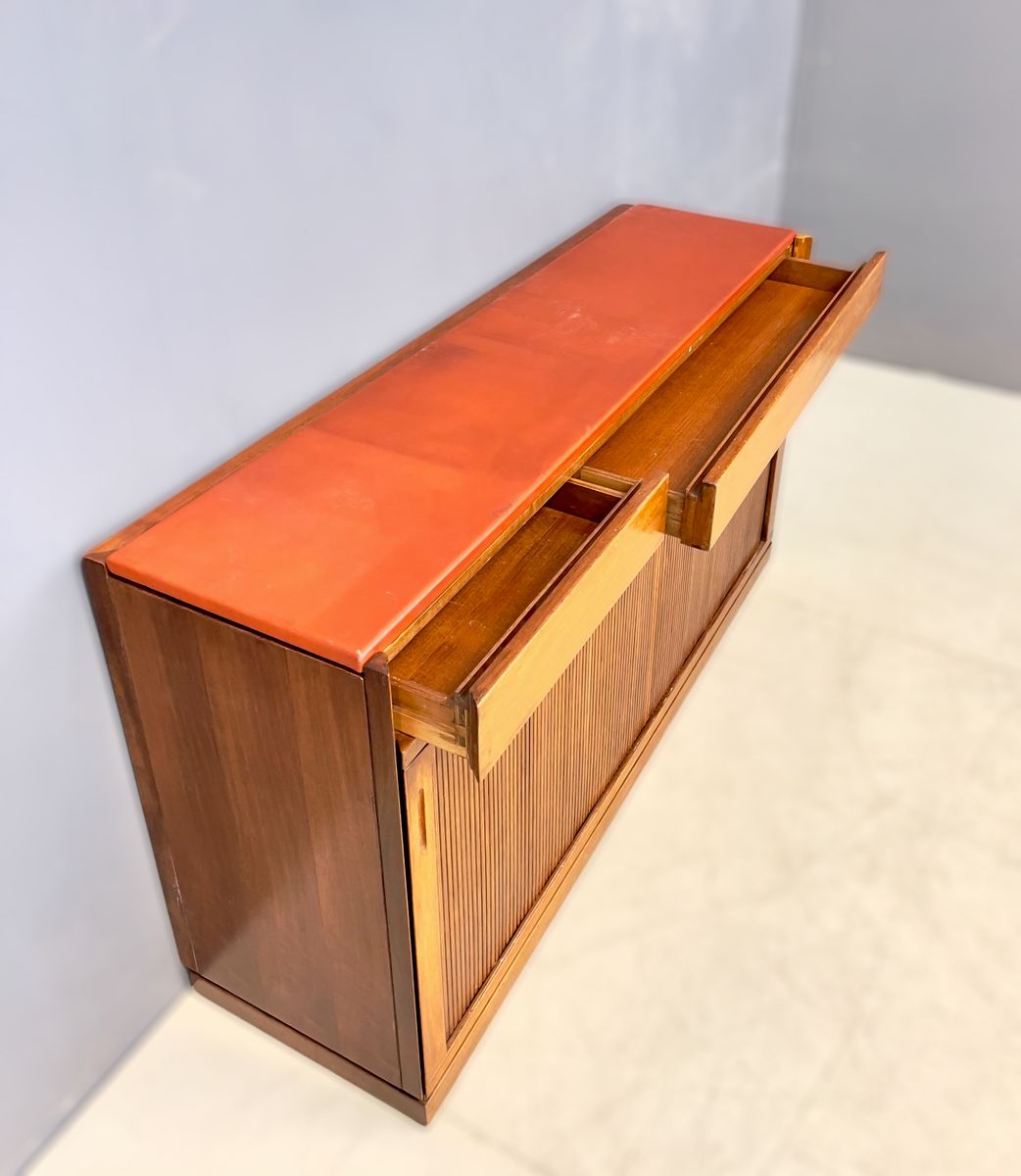 Angelo Mangiarotti (attr.) Walnut Sideboard