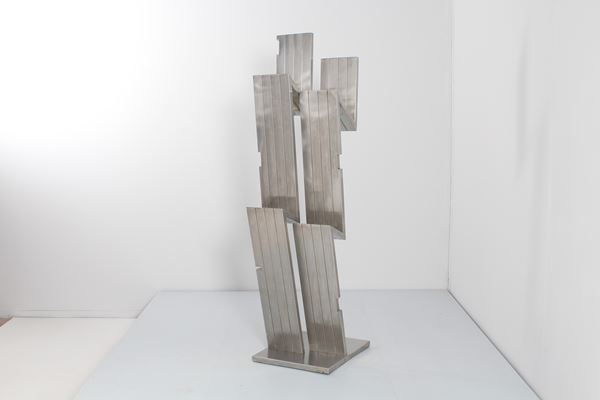 Salvatore Messina - Sculpture 'Tensioni Veritcali', signed