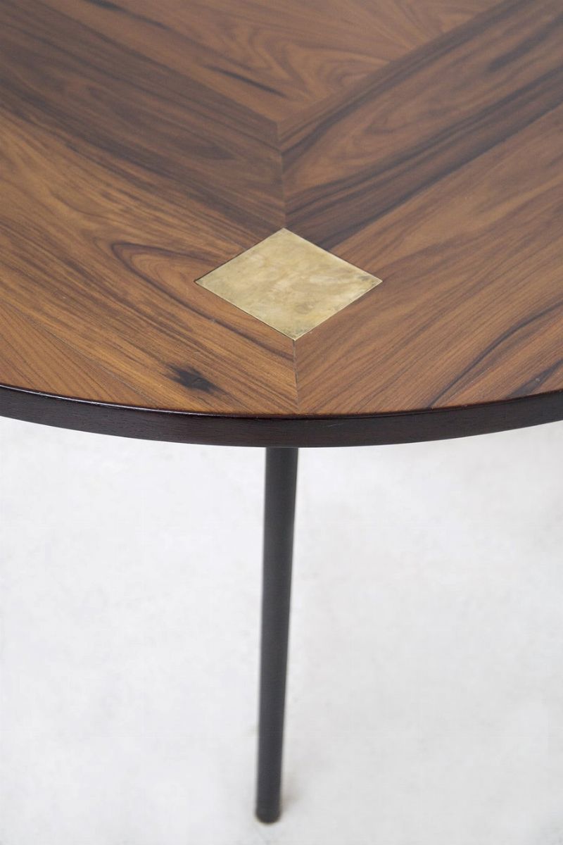 Ettore Sottsass Wooden Living Room Table, 50s, Published