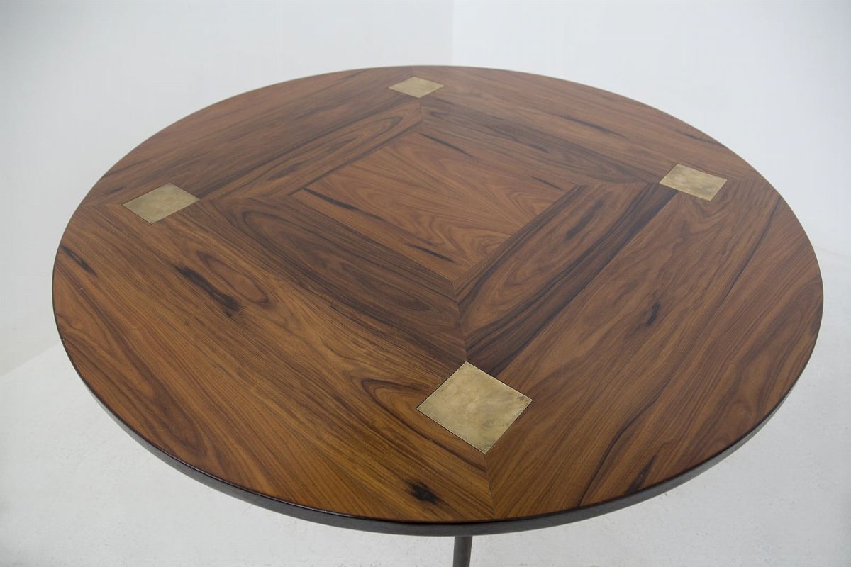 Ettore Sottsass Wooden Living Room Table, 50s, Published