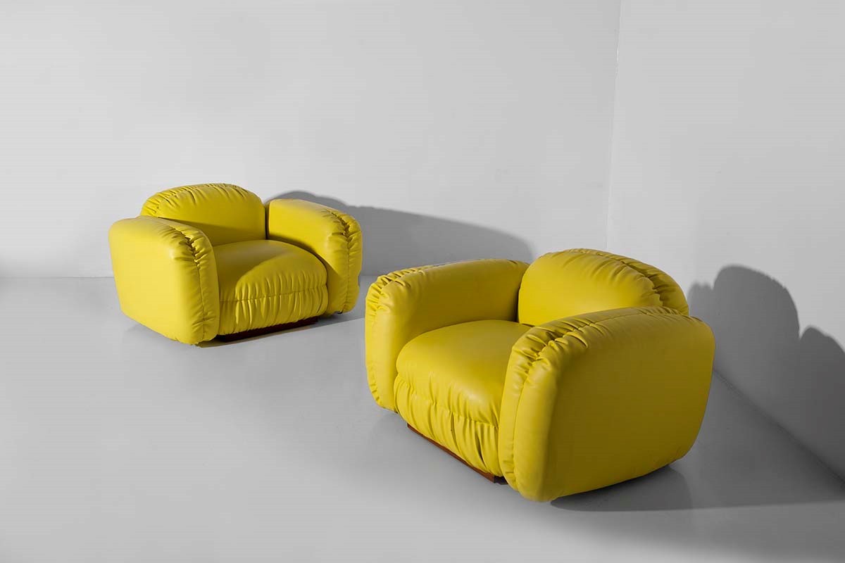 Jonathan De Pas,Paolo Lomazzi,Donato D'Urbino : Armchairs (attr.)  - Auction Top Design - LTWID Auction House