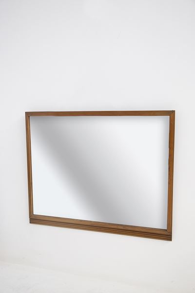 Wall Mirror With Walnut Frame By Paolo Buffa