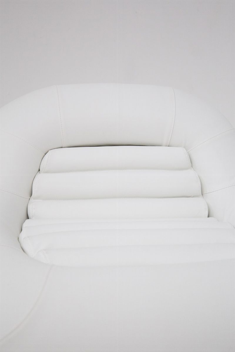 Vintage Carrera Armchairs in White Faux Leather By De Pas, D'urbino And Lomazzi