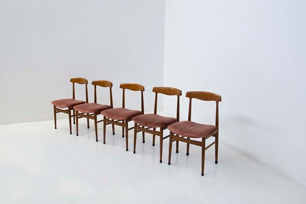 Manifattura Italiana - Set of five Italian chairs
