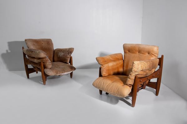 Sergio Rodrigues - Isa Bergamo armchairs, label