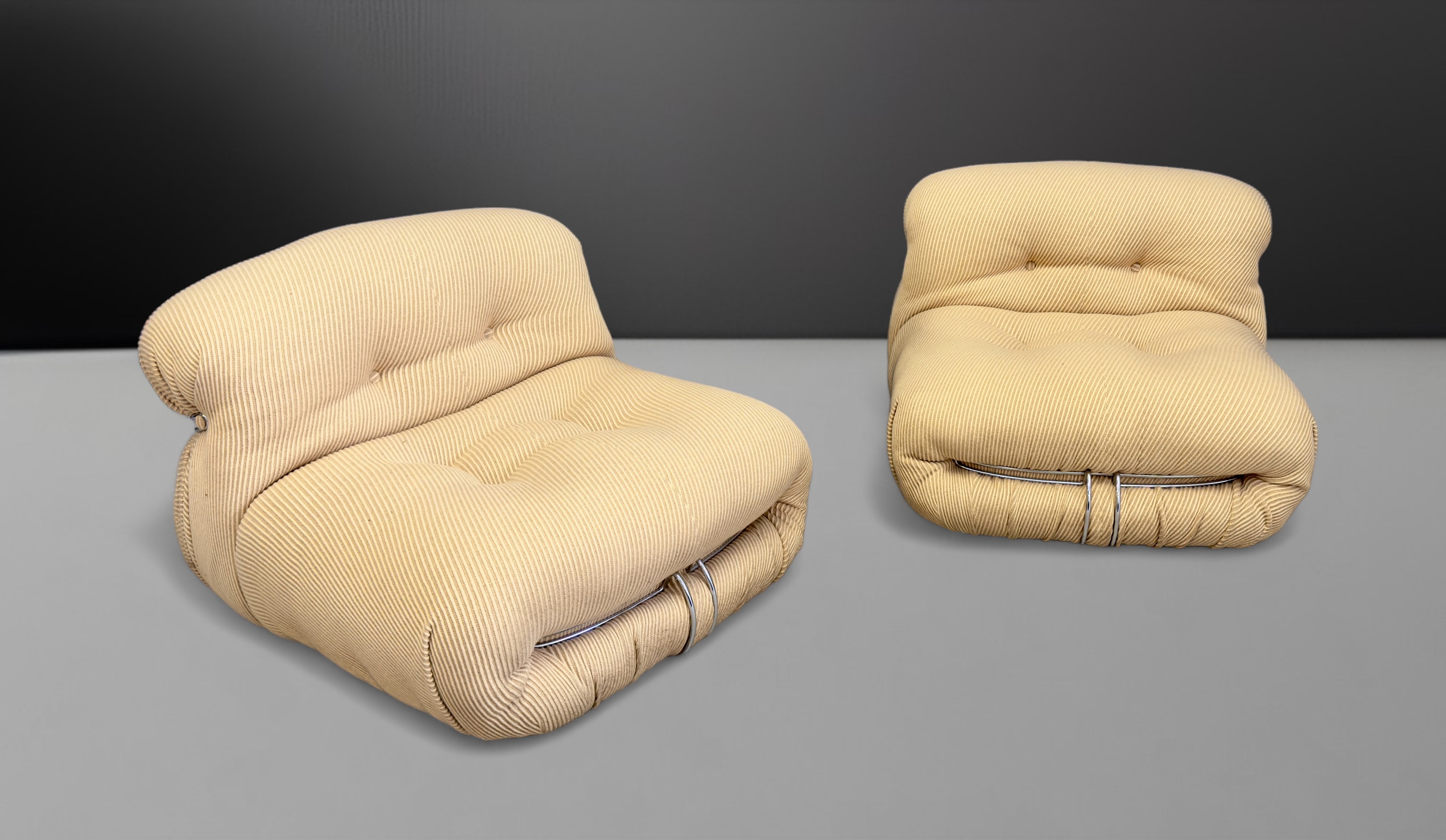 Afra &amp; Tobia Scarpa : Two armchairs mod. Soriana  - Auction The Great Beauty - LTWID Auction House