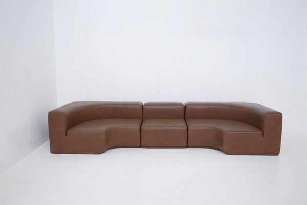 Guido Faleschini - Divano Vintage Modulare in Similpelle 