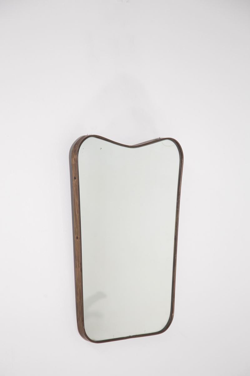 Specchio italiano in ottone