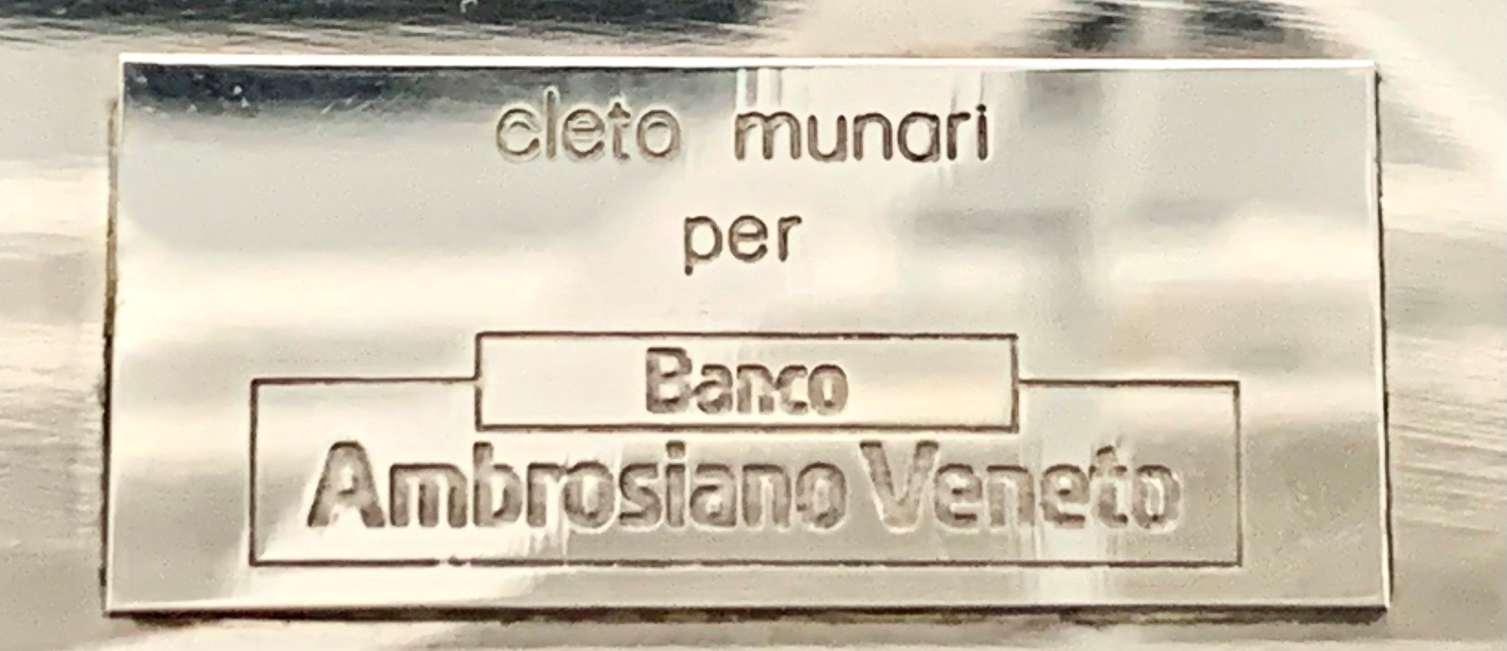 Cleto Munari for Banco Ambrosiano Veneto Platter, 80s