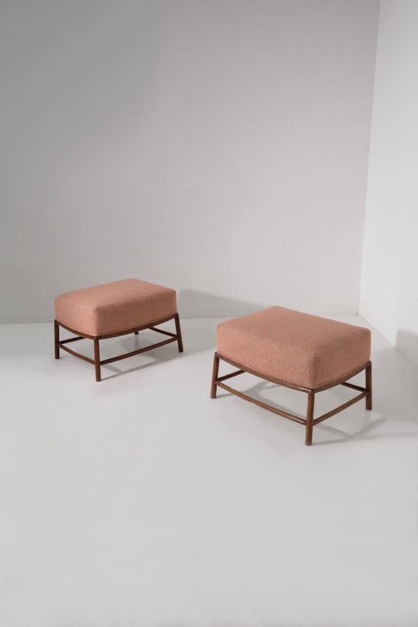 Gibbings T.H. Robsjohn - Pair of poufs T.H. Robsjohn