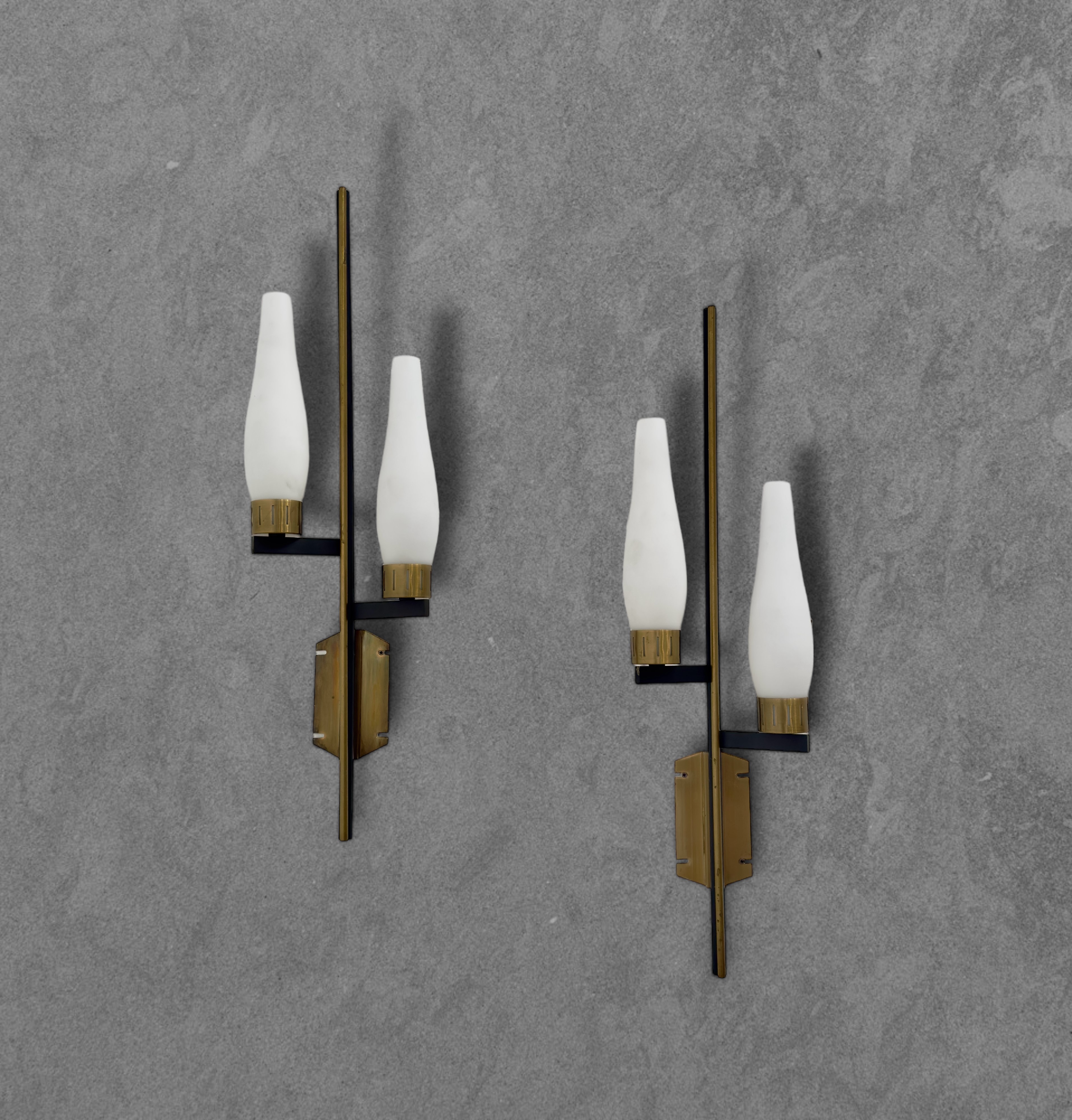 Stilnovo : Pair of wall sconces  - Auction The Great Beauty - LTWID Auction House