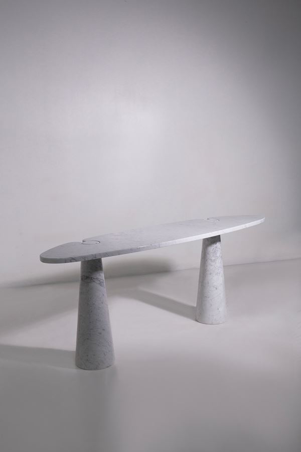 Angelo Mangiarotti - White marble console table