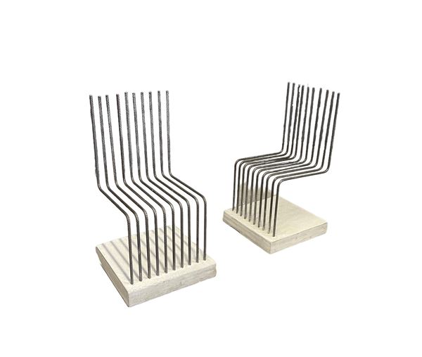 Heinz  Landes - Pair of SOLID chairs 