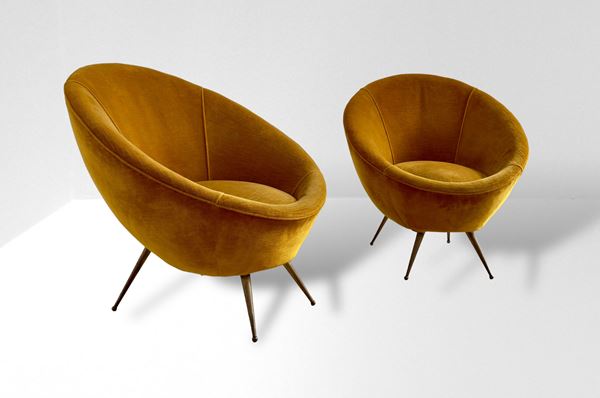 Manifattura Italiana - Pair of vintage armchairs