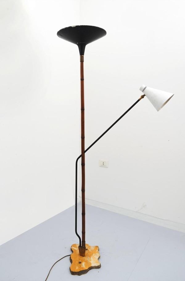 Bamboo floor lamp