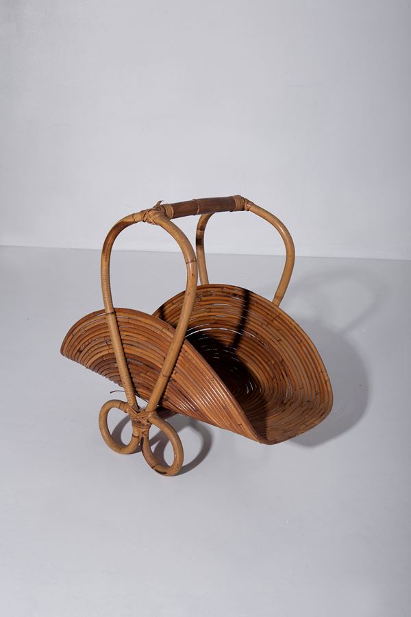 Italian bamboo magazine rack