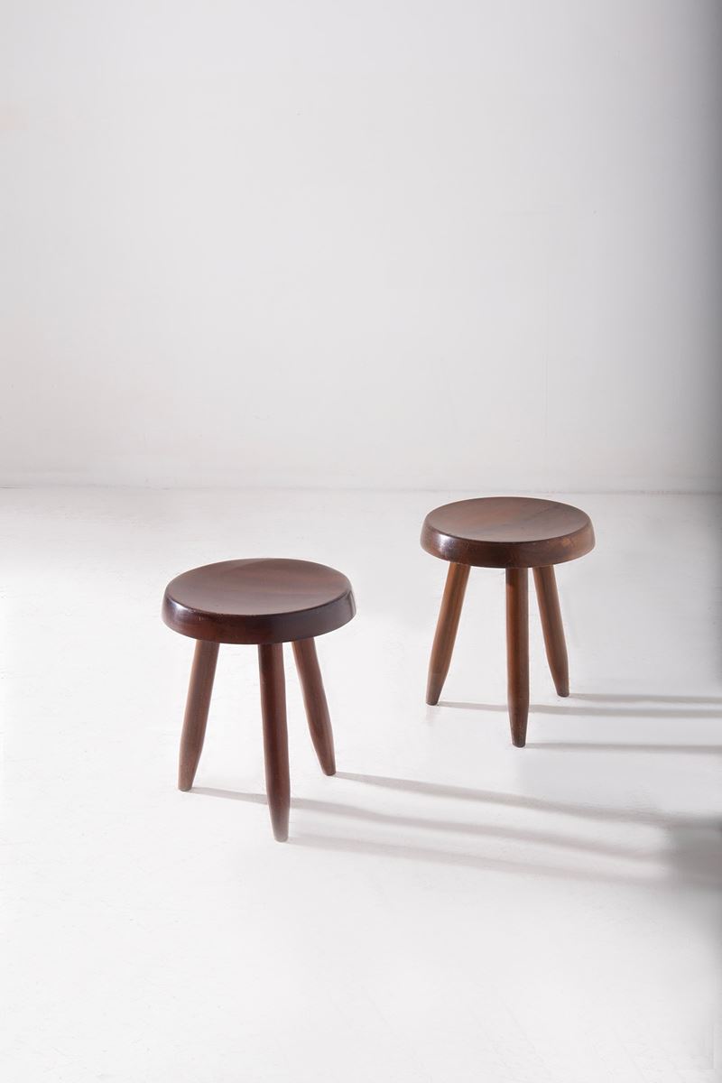 Charlotte Perriand - Coppia di Sgabelli