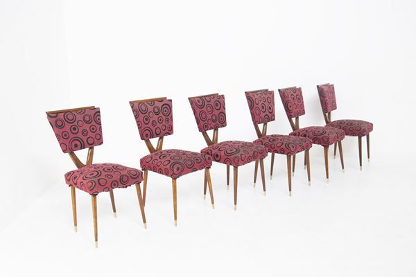 Gianni Vigorelli - Set of six Vigorelli chairs