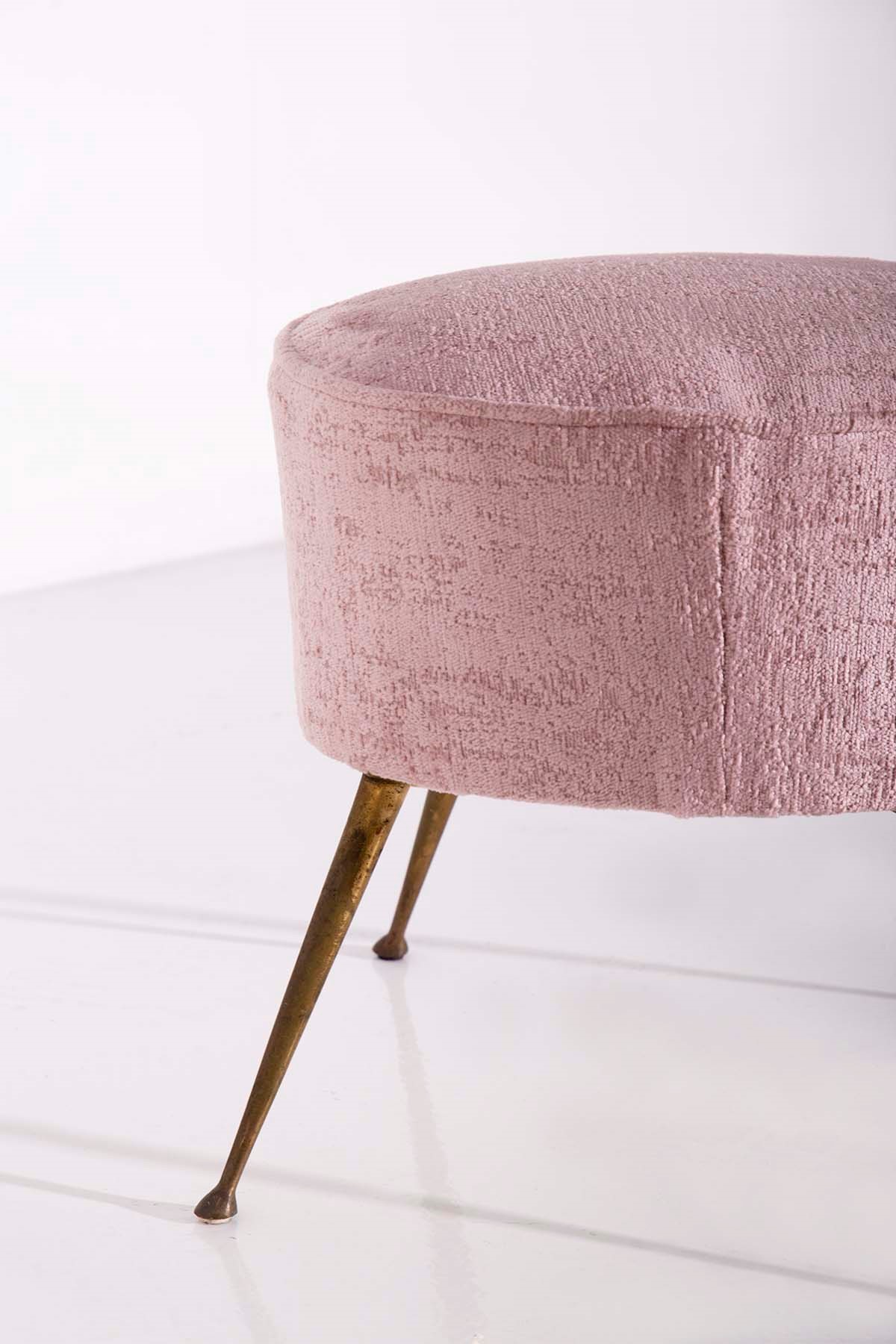 Coppia di pouf italiani rosa