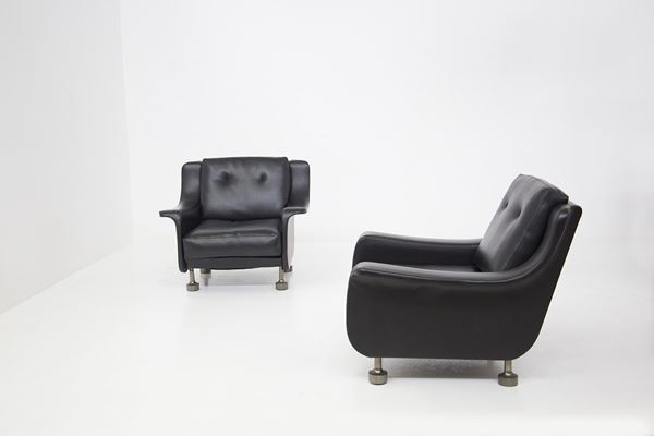 Luigi Caccia Dominioni - Armchairs Attr. a Luigi Caccia Dominioni