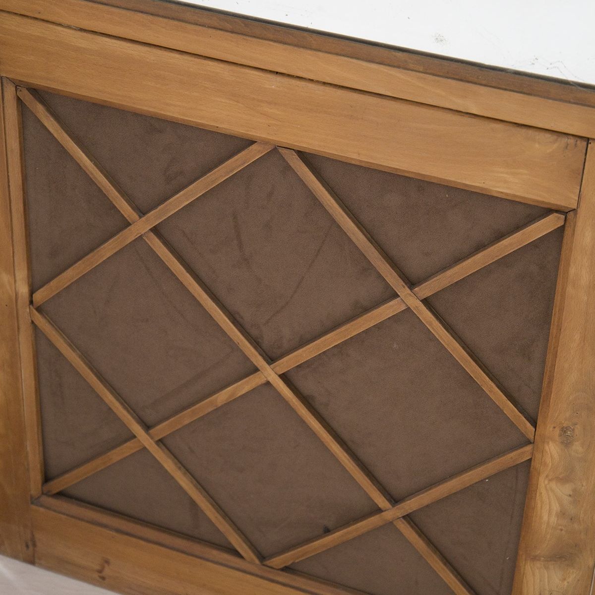 Separè francese att. a Jean Royere in legno e specchio