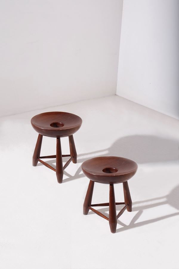 Sergio Rodrigues - Pair of Stools