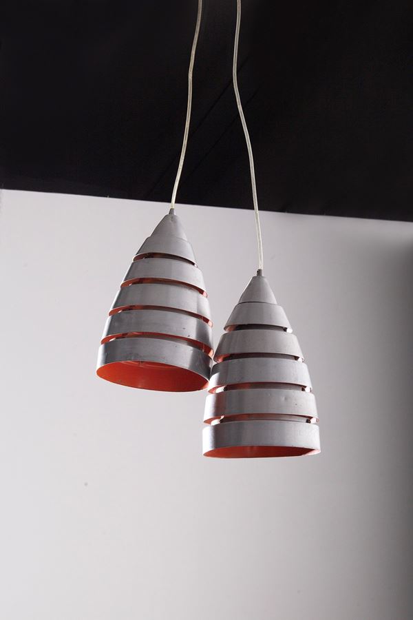 Pair of pendants red