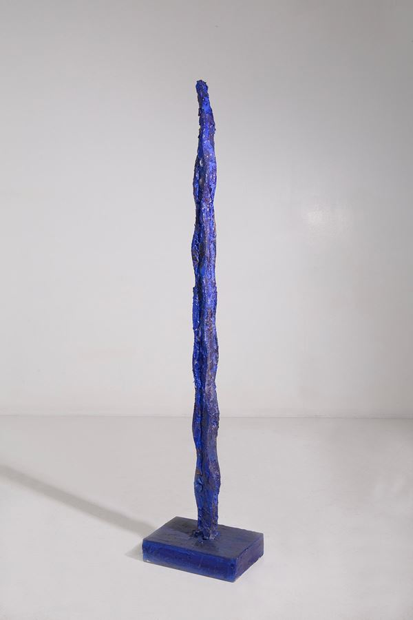 Aldo Guarnieri - Blue painted wooden sculpture