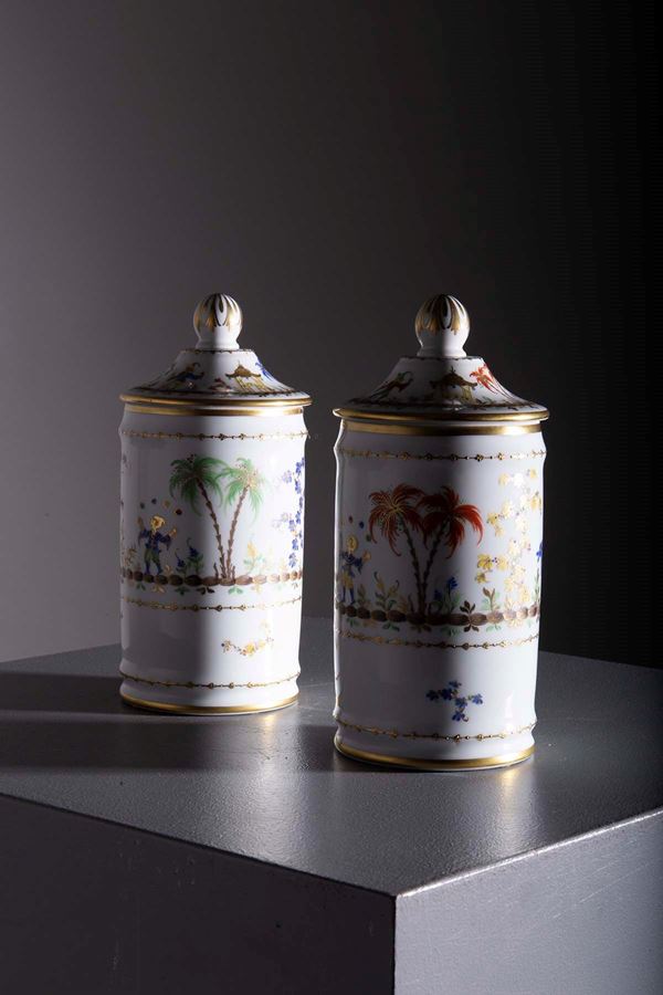 Le Tallec - Pair of Le Tallec porcelain vases