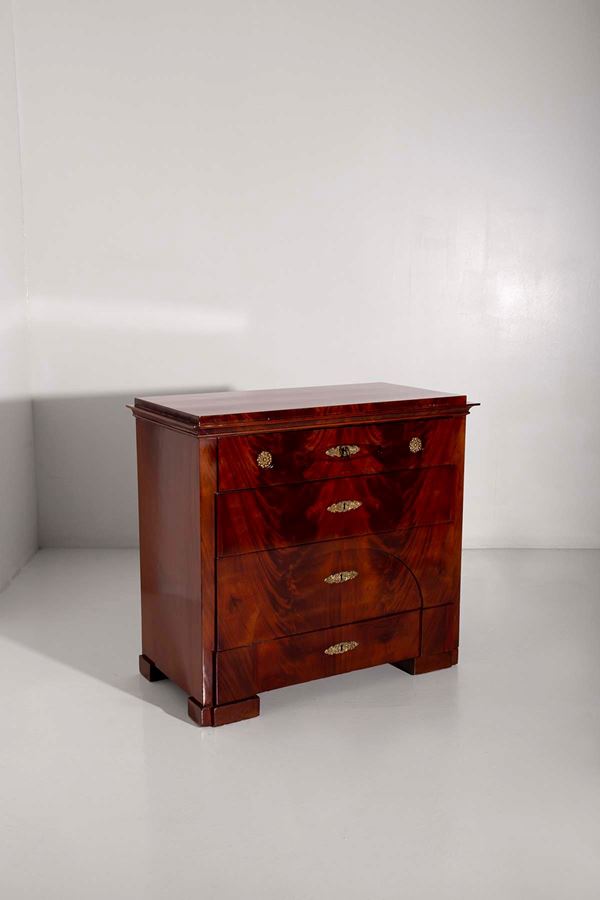 Manifattura Italiana - Antica cassettiera in stile Biedermeier