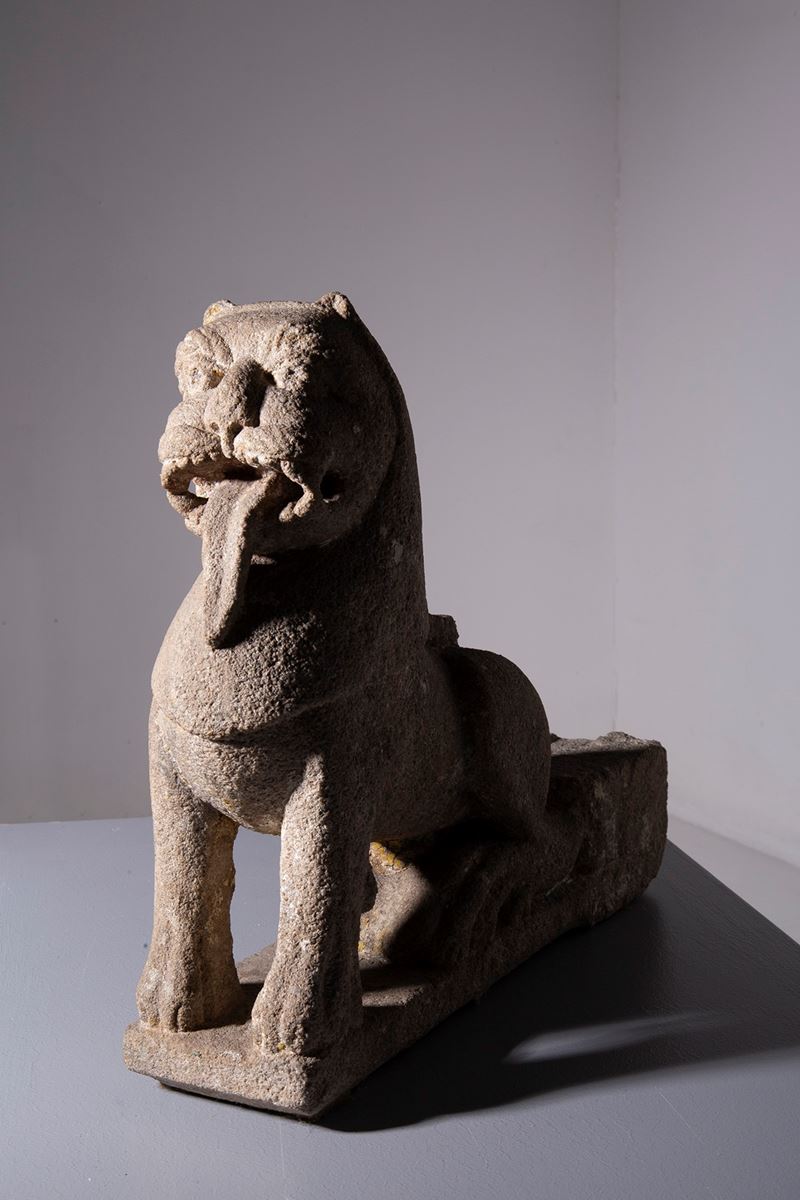 Manifattura Cinese - Scultura Cinese di Leone, Probabilmente Dinastia Wei
