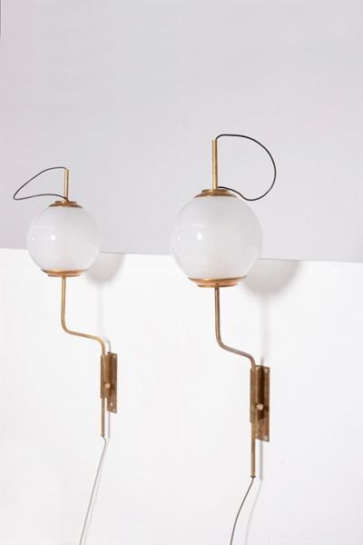 Luigi Caccia Dominioni Pair Pallone Sconces Model Lp 11