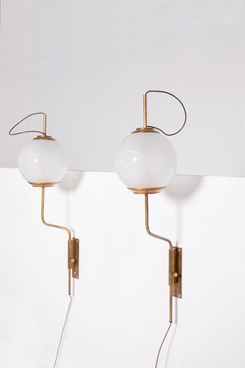 Luigi Caccia Dominioni Pair Pallone Sconces Model Lp 11