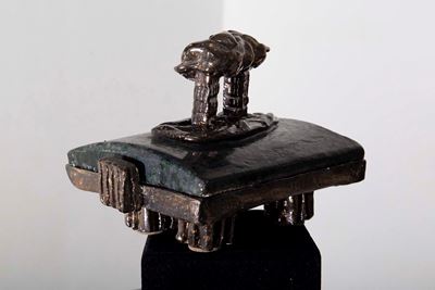 Portagioielli o Cofanetto Vintage in Ceramica Dipinta Italiana