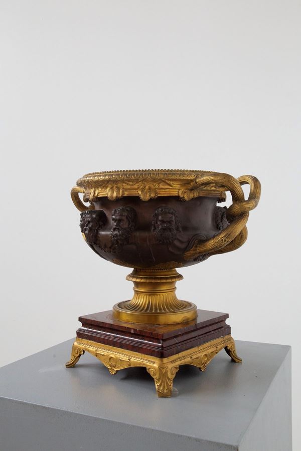 Napoleon Cup by F. Barbedienne Foundry in marble and bronze