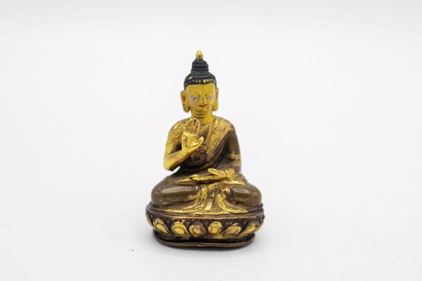 Buddha tibetano in bronzo