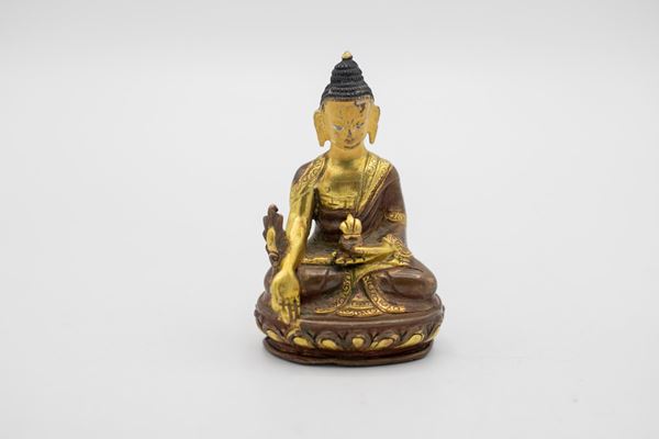 Statuetta tibetana del Buddha Sakyamuni del XIX secolo