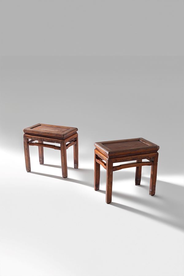 Pair of Chinese stools