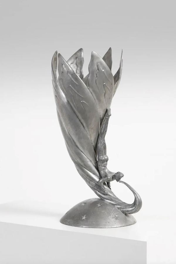 Piero Figura - Silver metal vase