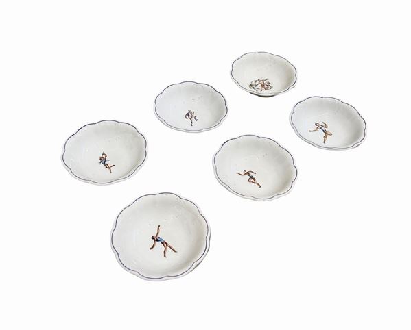 Gio Ponti - Six ceramic mugs Sport series by Gio Ponti for Richard Ginori 