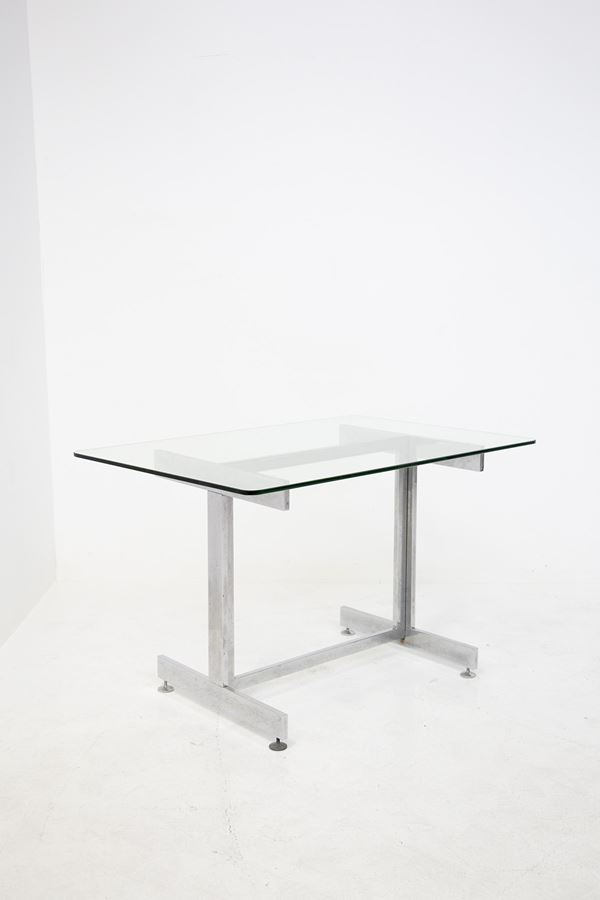 Vittorio Introini - Steel and glass desk by Vittorio Introini from Vips Residence