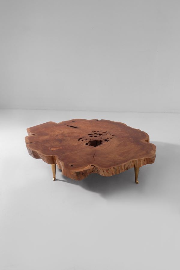 Italian coffee table with a trunk section